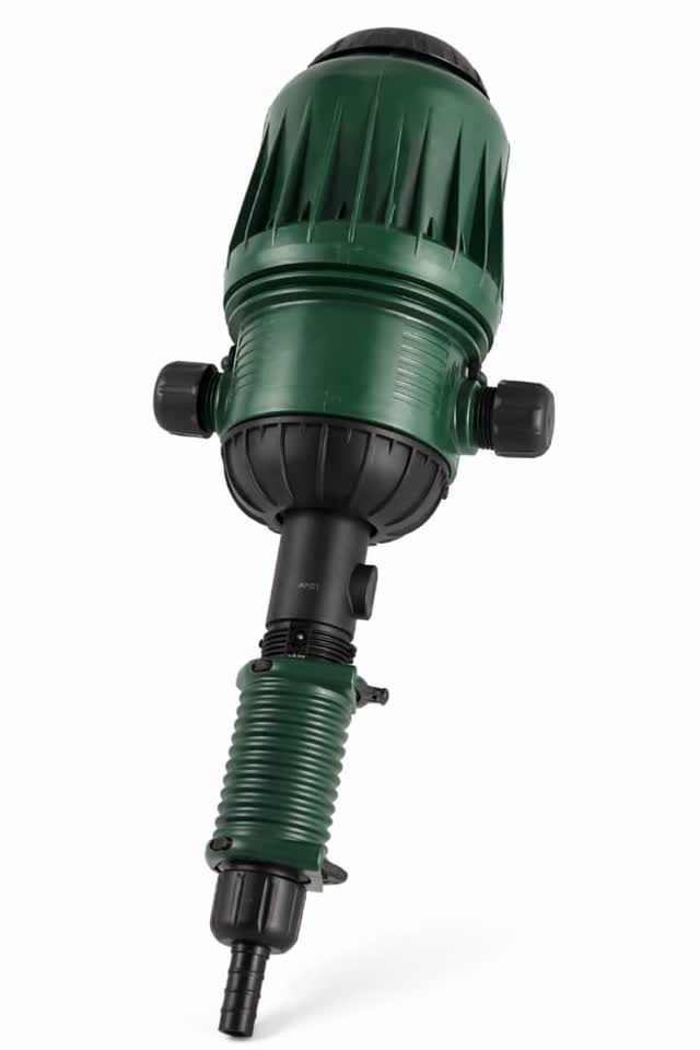 Pompe de fertilisation proportionnelle Entrée : 3/4" Dosage : 0.4 – 4 % Débit : 20 – 2500 L/h Pression : 0.2 – 8 bars