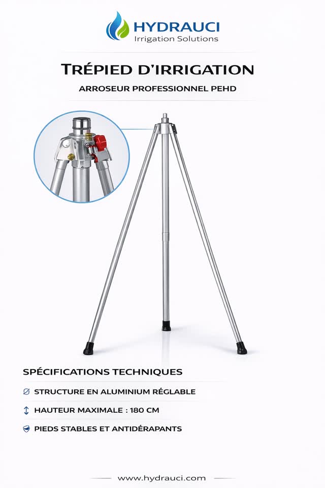 Trépied aluminium pour aspersseur canon – 1,2 m